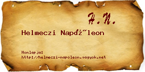 Helmeczi Napóleon névjegykártya